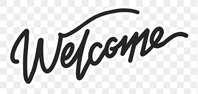 PNG welcome, minimal black calligraphy, | Free PNG - rawpixel