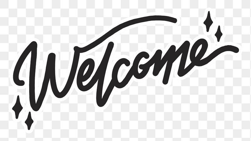 PNG welcome, minimal black calligraphy, | Free PNG - rawpixel