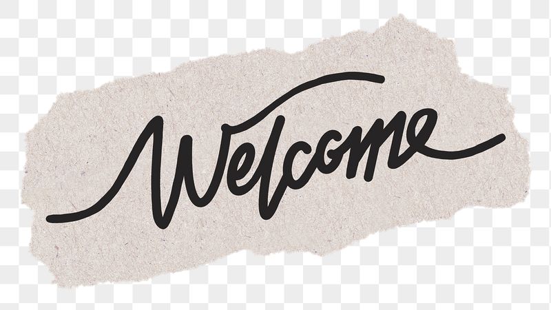 PNG welcome word, torn paper, | Free PNG - rawpixel