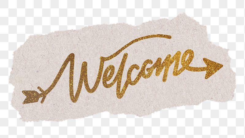 PNG welcome word, torn paper, | Free PNG - rawpixel