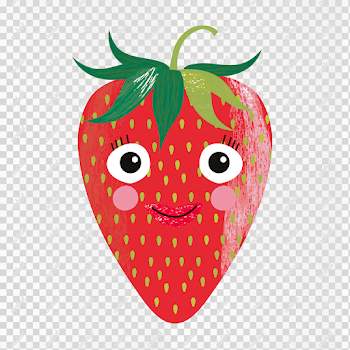 PNG Whimsical Strawberry Illustration