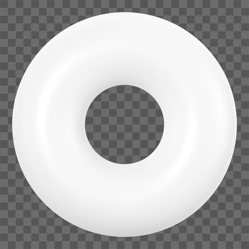 Png white donut ring 3D | Free PNG - rawpixel