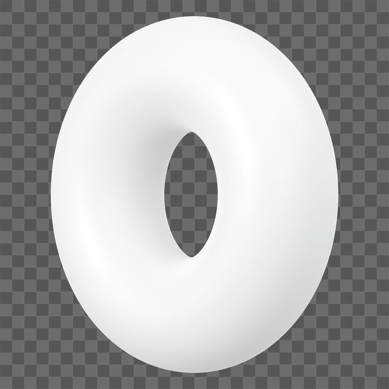 Png white donut ring 3D | Free PNG - rawpixel