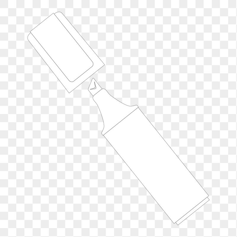 PNG white highlighter marker sticker, | Free PNG - rawpixel