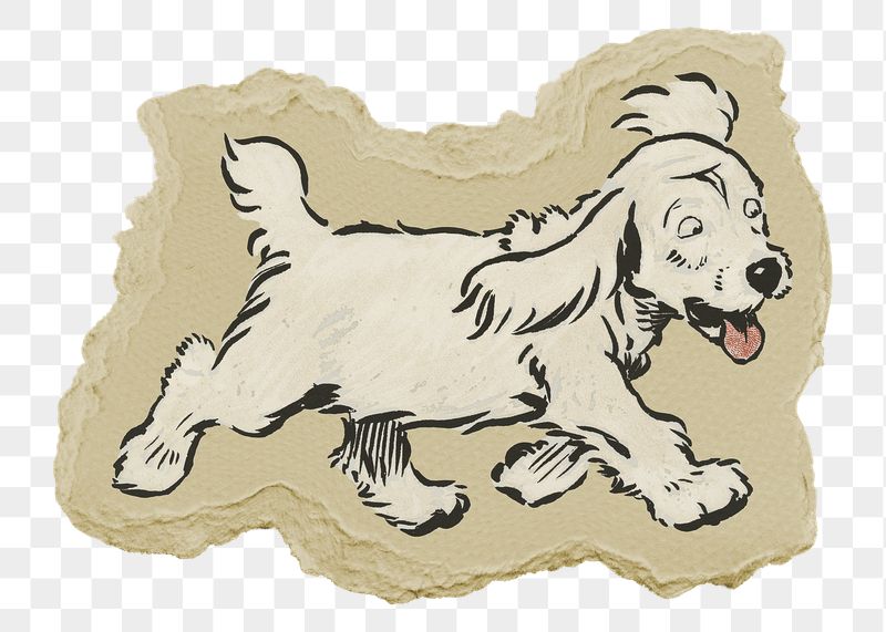 Png White Puppy  sticker, | Free PNG - rawpixel