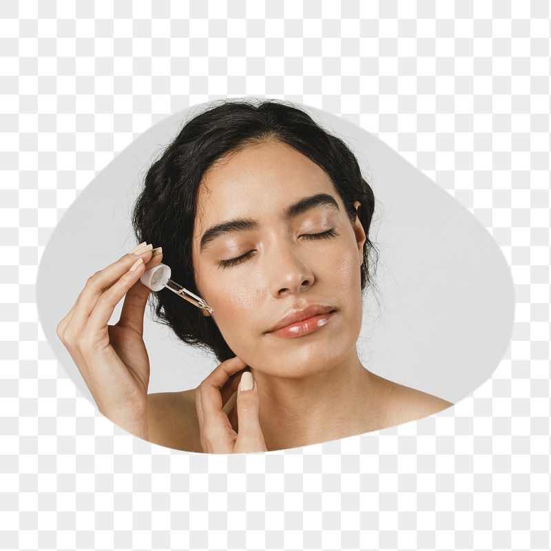 Png woman applying serum badge | Free PNG - rawpixel