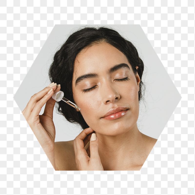 Png woman applying serum badge | Free PNG - rawpixel