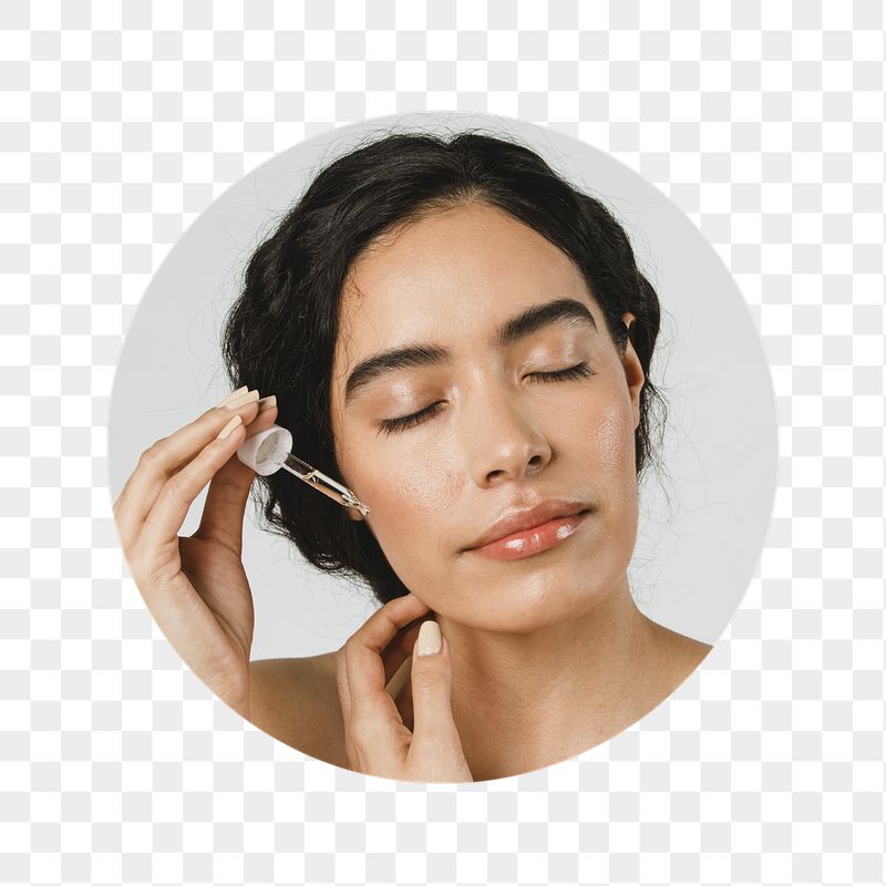 Png woman applying serum badge | Free PNG - rawpixel