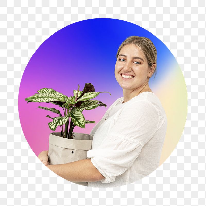 Png woman carrying plant pot, | Free PNG - rawpixel