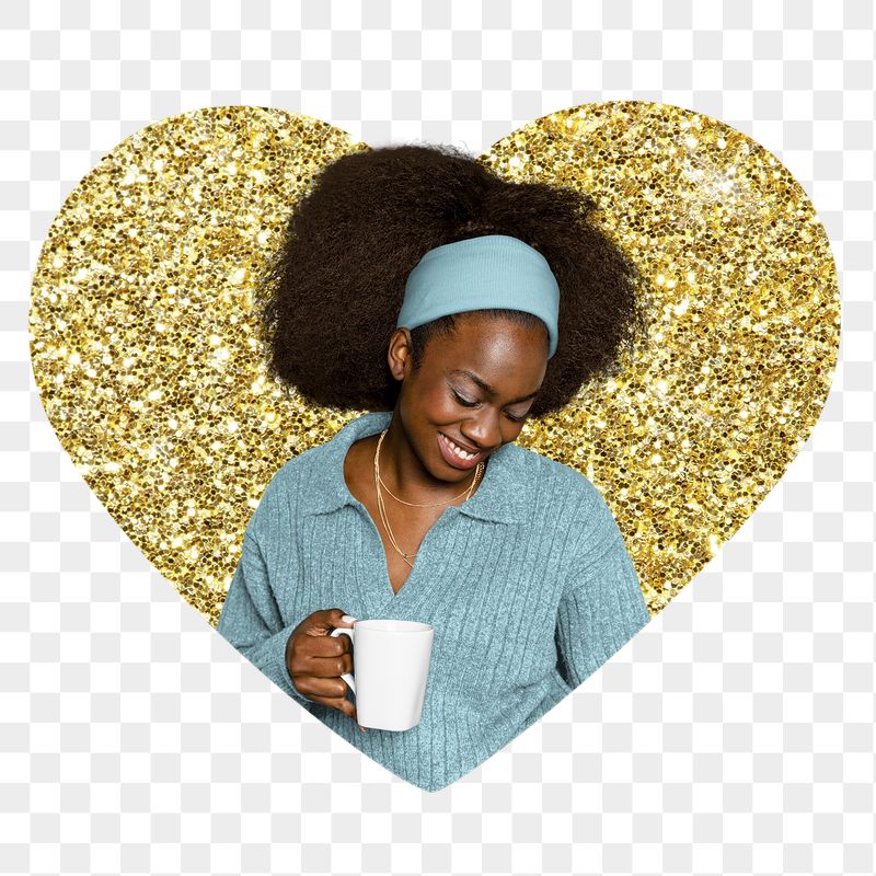 Png woman drinking coffee badge | Free PNG - rawpixel