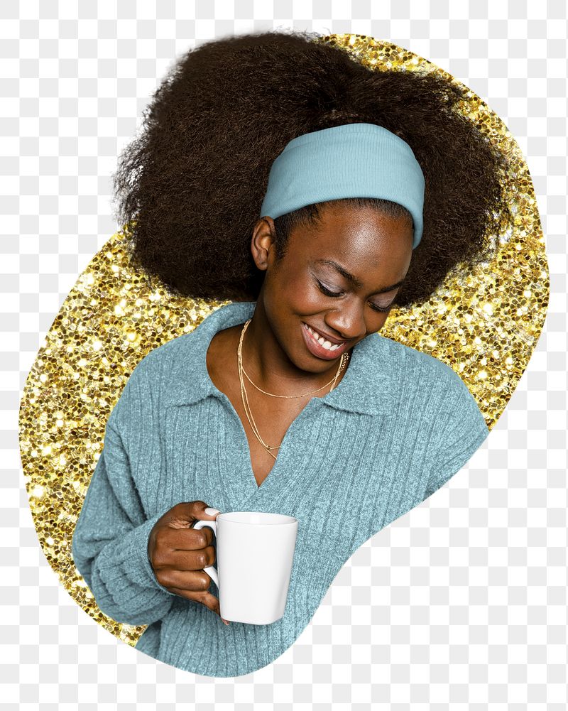 Png woman drinking coffee sticker, | Free PNG - rawpixel