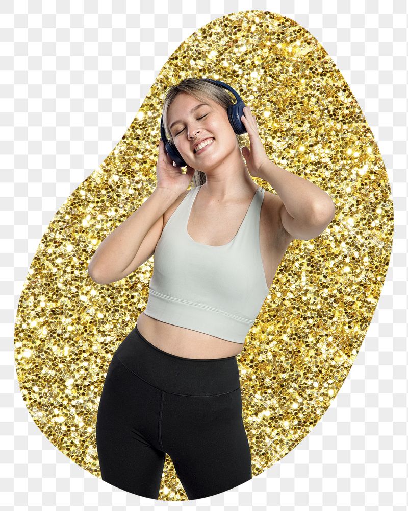 Png woman enjoying music sticker, | Free PNG - rawpixel