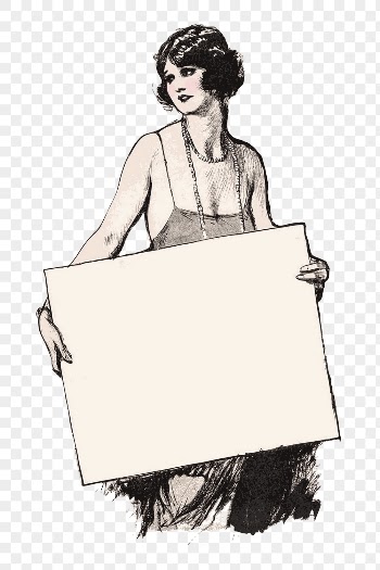 Png woman holding blank sign | Free PNG - rawpixel