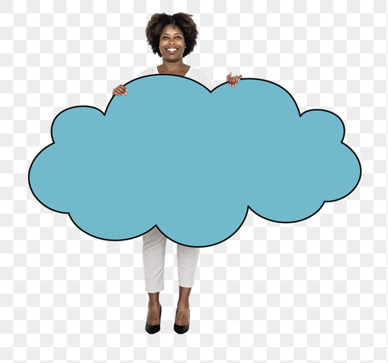 Png Woman holding cloud shaped | Free PNG - rawpixel