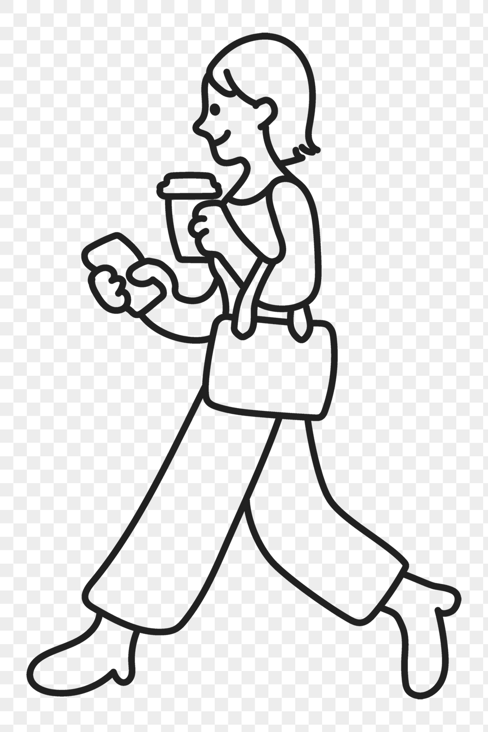Png woman holding coffee cup | Free PNG Illustration - rawpixel