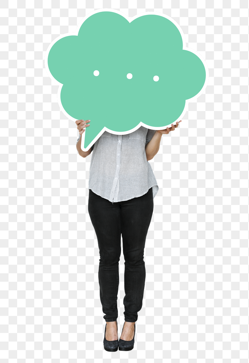 Png Woman holding speech bubble, | Free PNG - rawpixel