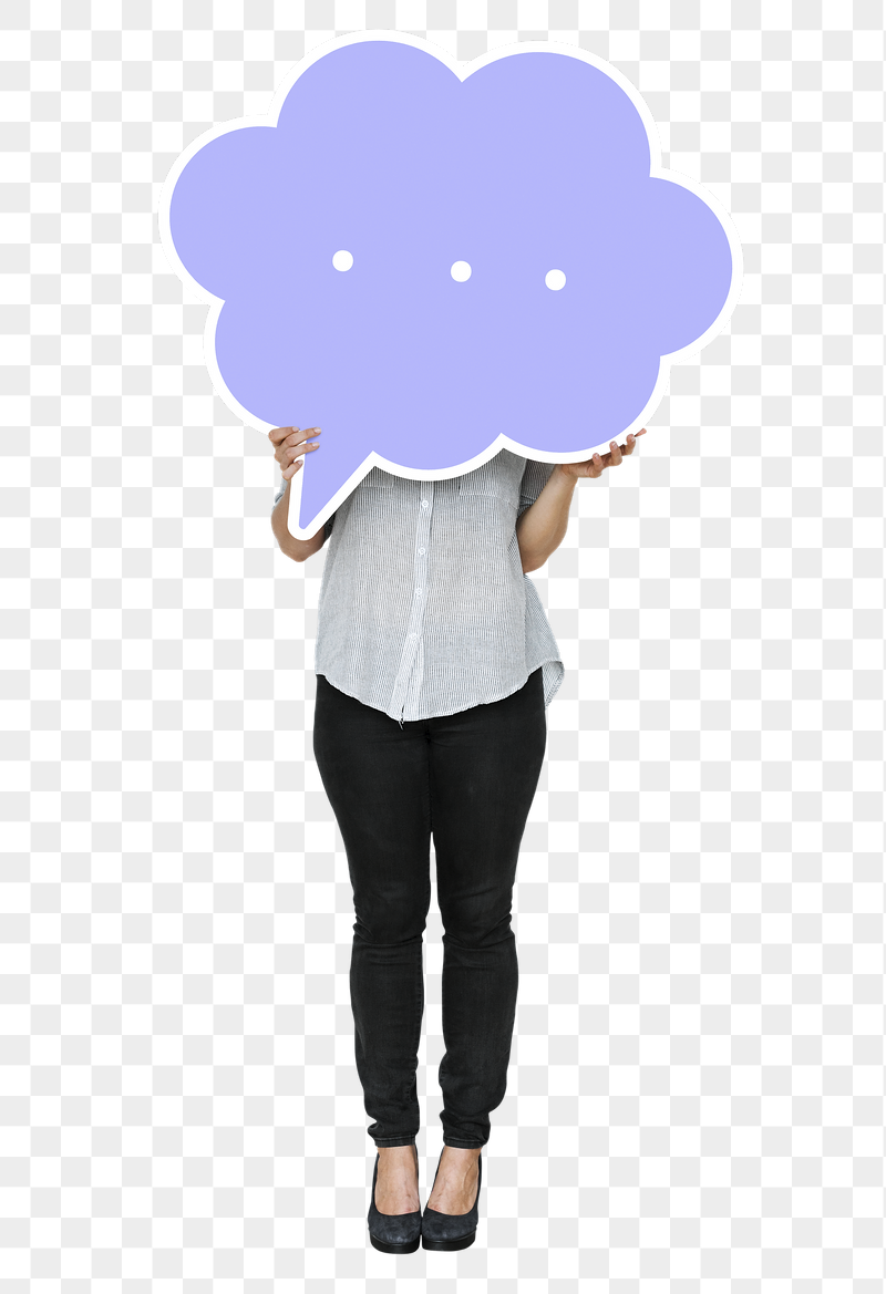 Png Woman holding speech bubble, | Free PNG - rawpixel