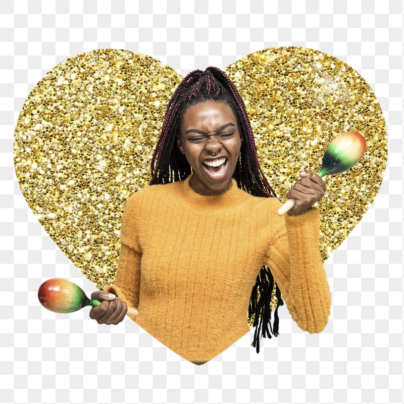 Png woman playing maracas badge | Free PNG - rawpixel