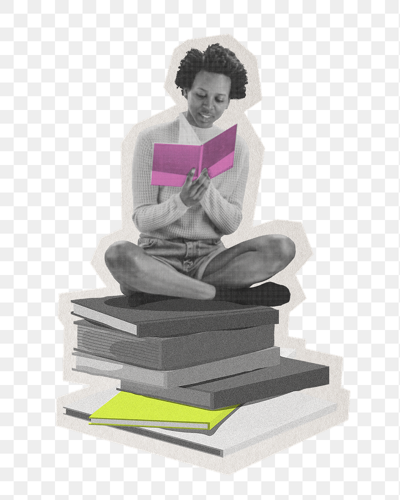Png woman reading book  | Free PNG - rawpixel