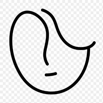 Png Woman&rsquo;s face icon in simple style | Free stock illustration | High Resolution graphic