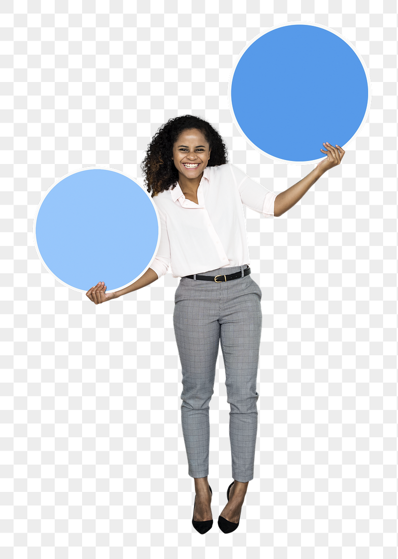 Png Woman showing blank blue | Free PNG - rawpixel