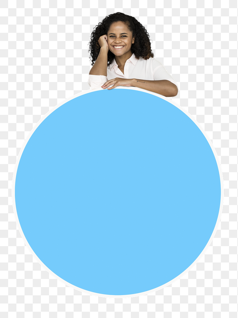 Png Woman showing blank blue | Free PNG - rawpixel