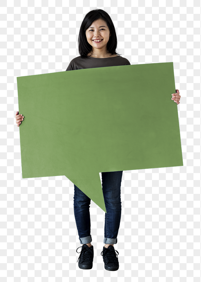 Png Woman & speech bubble, | Free PNG - rawpixel