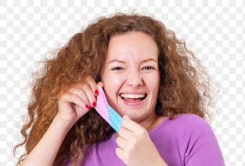 Png Woman taking mask off mockup during the… | Free stock illustration | High Resolution graphic