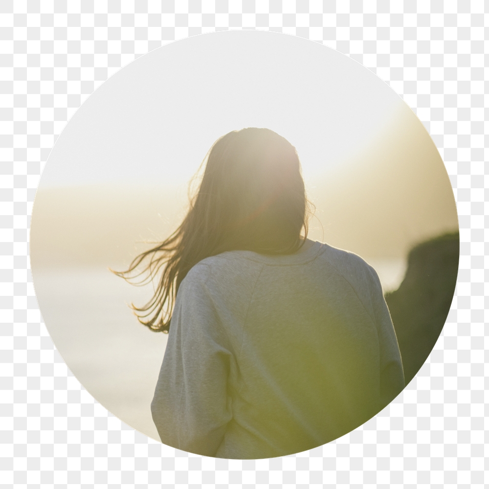 Png woman under sunlight badge | Free PNG - rawpixel