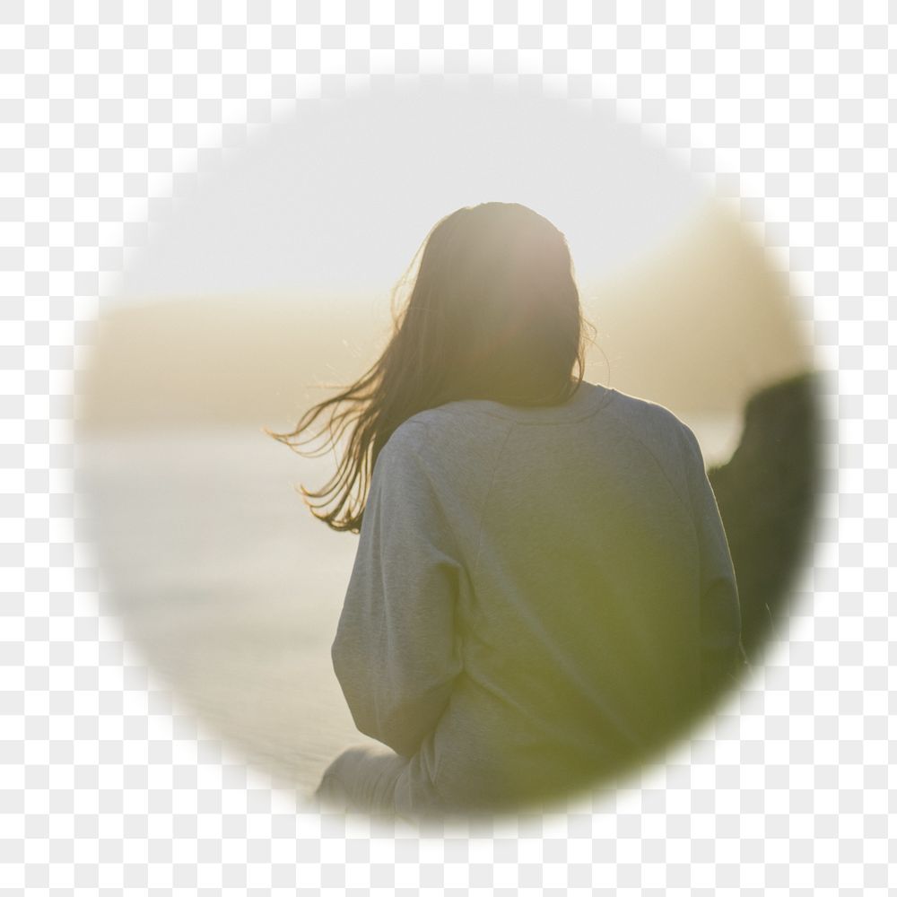 Png woman under sunlight badge | Free PNG - rawpixel