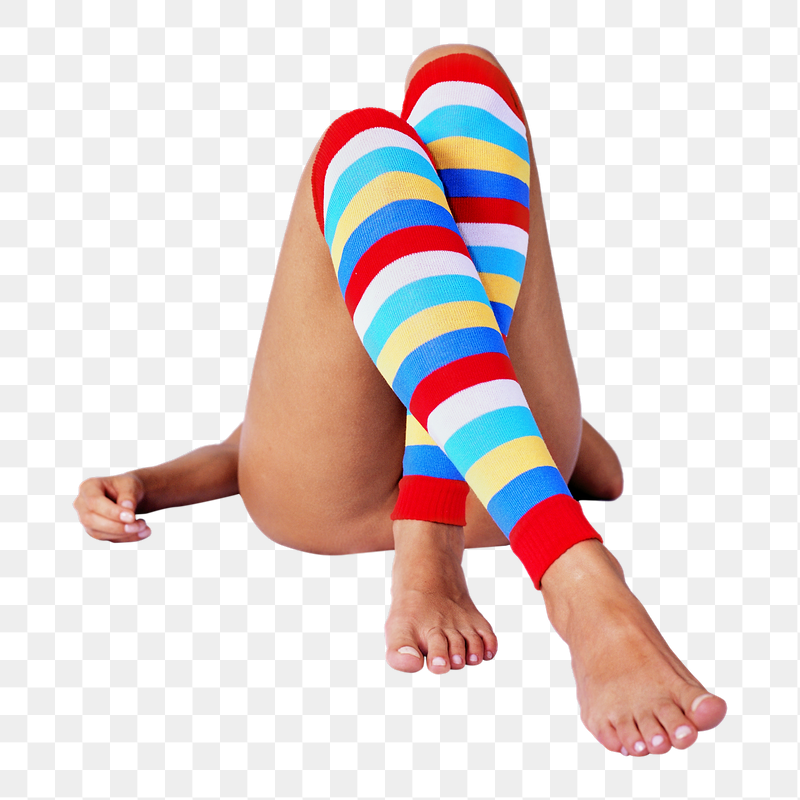 Png woman wearing rainbow leg | Free PNG - rawpixel