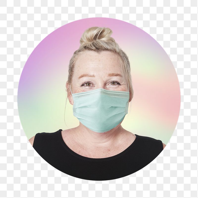 Png woman wearing surgical mask, | Free PNG - rawpixel