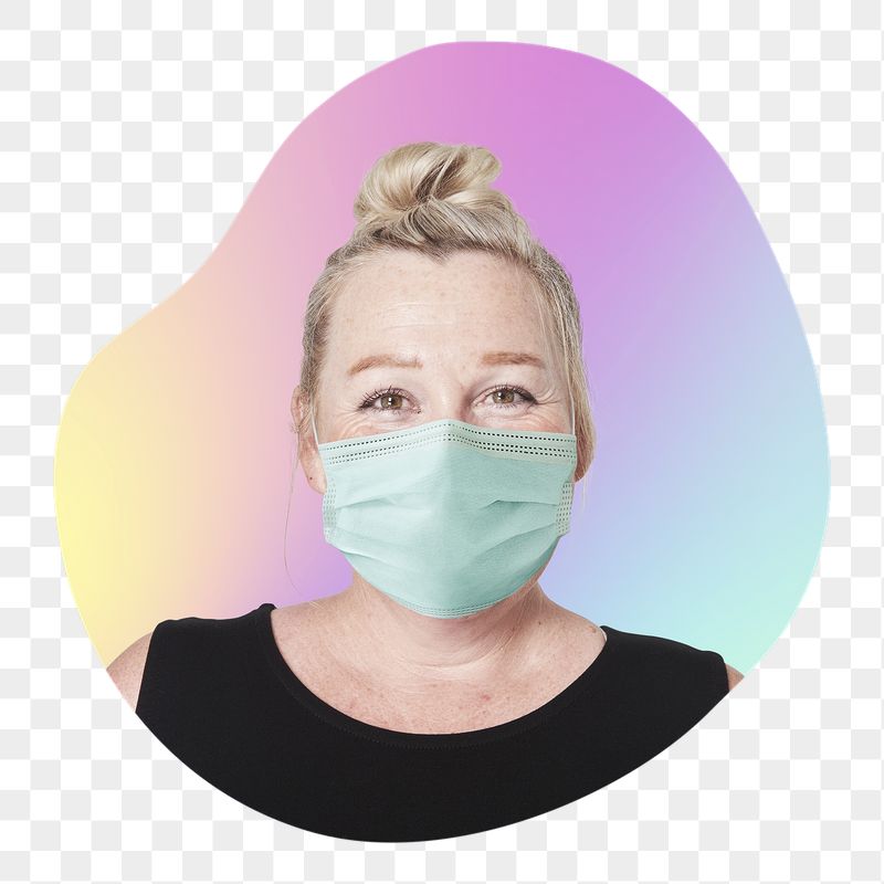 Png woman wearing surgical mask, | Free PNG - rawpixel