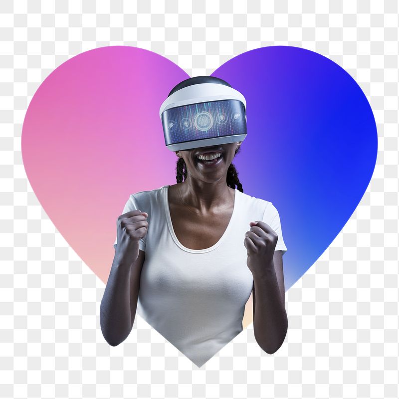 Png woman wearing vr glass, | Free PNG - rawpixel