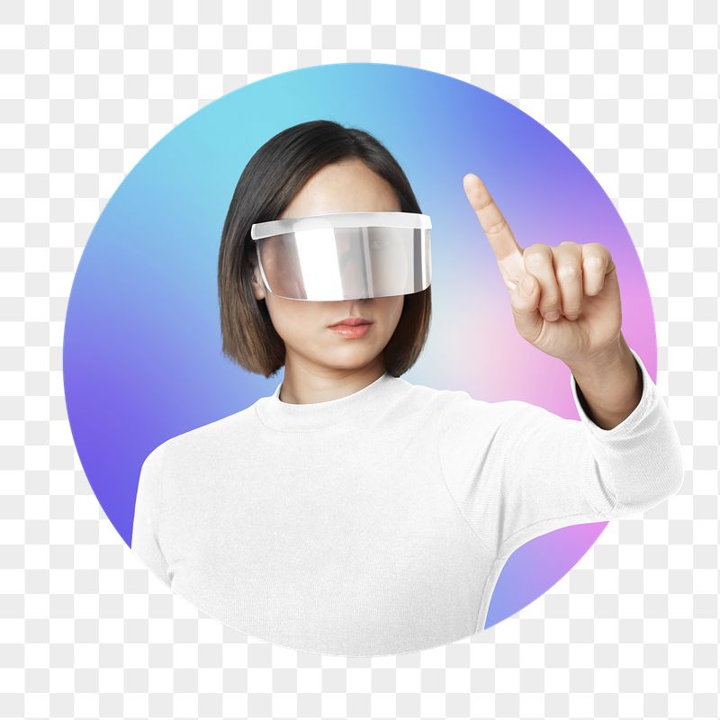 Png woman wearing vr glass, | Free PNG - rawpixel