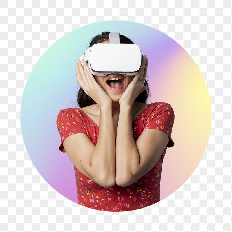 Png woman wearing vr glass, | Free PNG - rawpixel