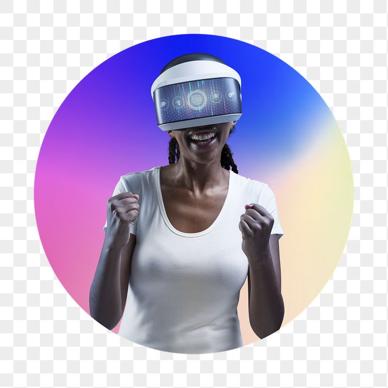 Png woman wearing vr glass, | Free PNG - rawpixel