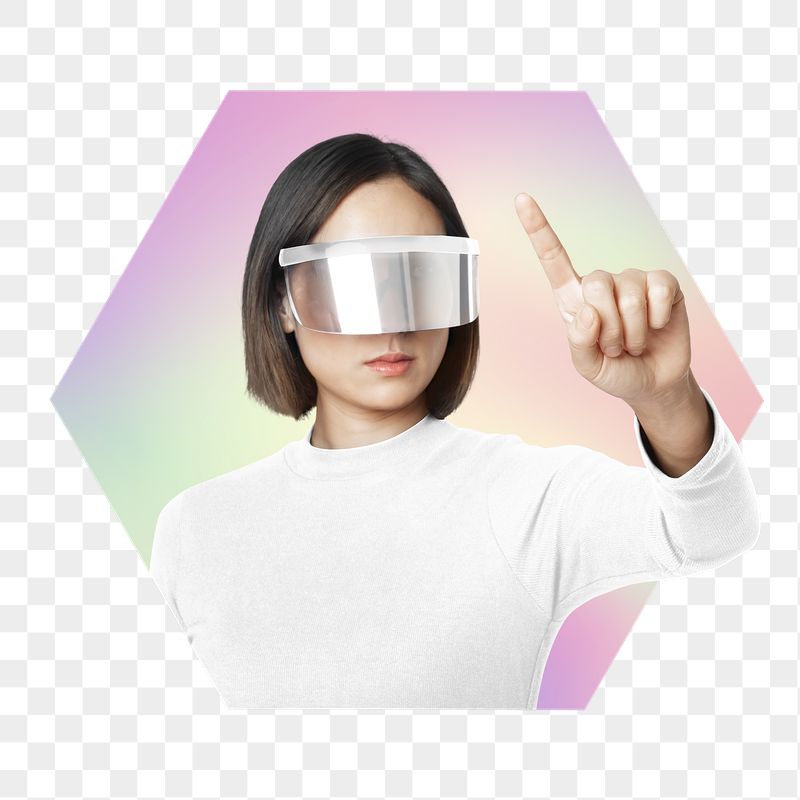 Png woman wearing vr glass, | Free PNG - rawpixel