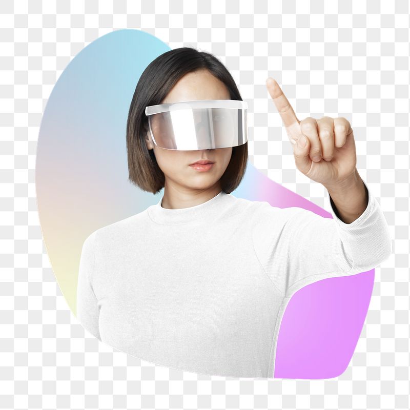 Png woman wearing vr glass, | Free PNG - rawpixel