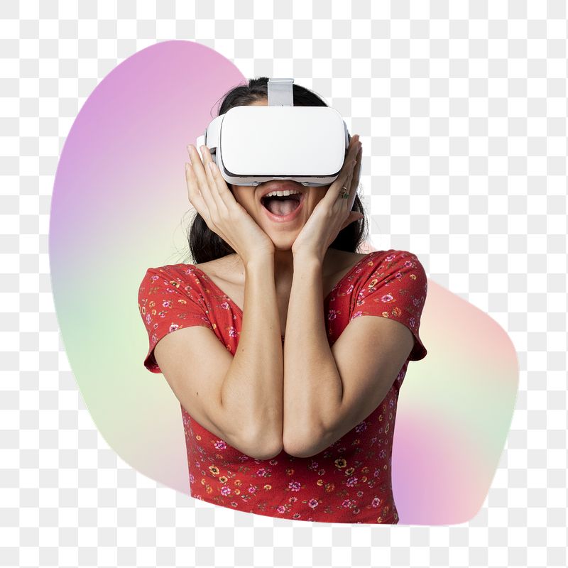 Png woman wearing vr glass, | Free PNG - rawpixel