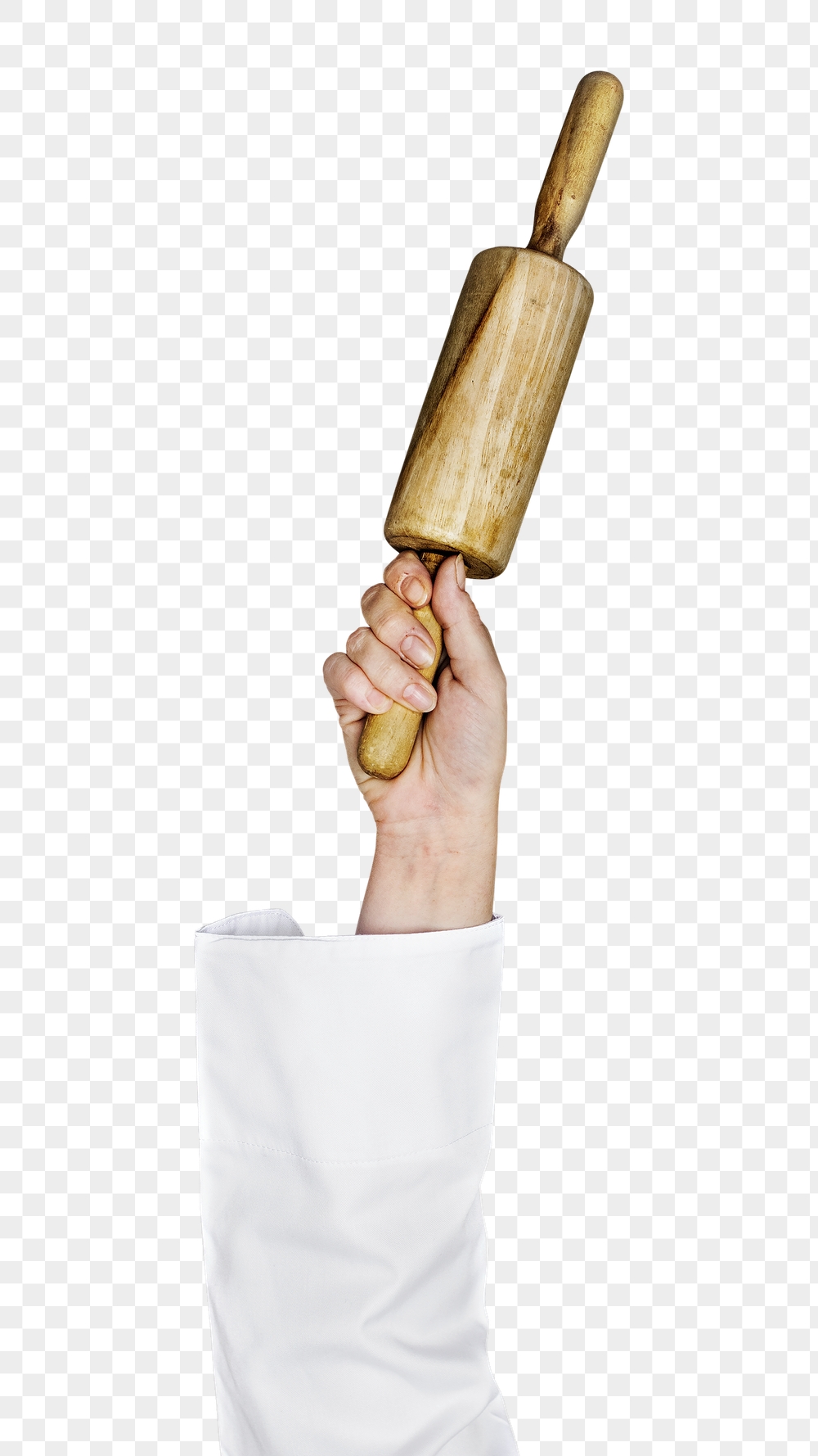 Png wood rolling pin in hand | Free PNG - rawpixel