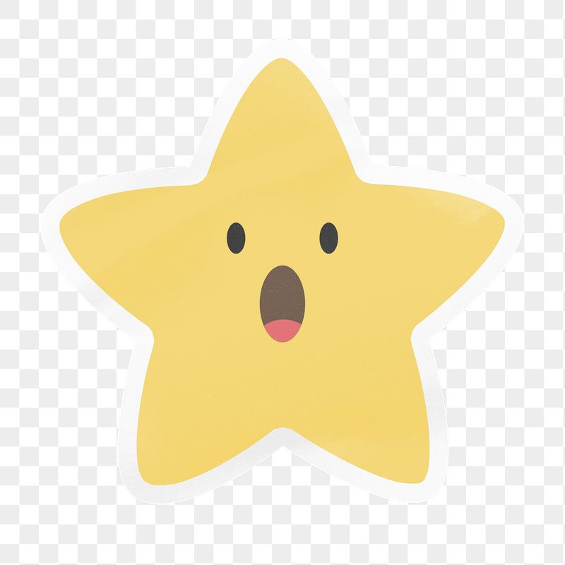 PNG wow face star emoji, | Free PNG - rawpixel