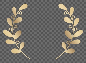 Png wreath watercolor botanical ornament gold… | Free stock illustration | High Resolution graphic