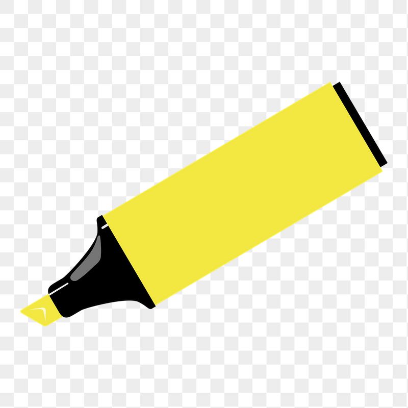 PNG yellow highlighter marker sticker, | Free PNG - rawpixel