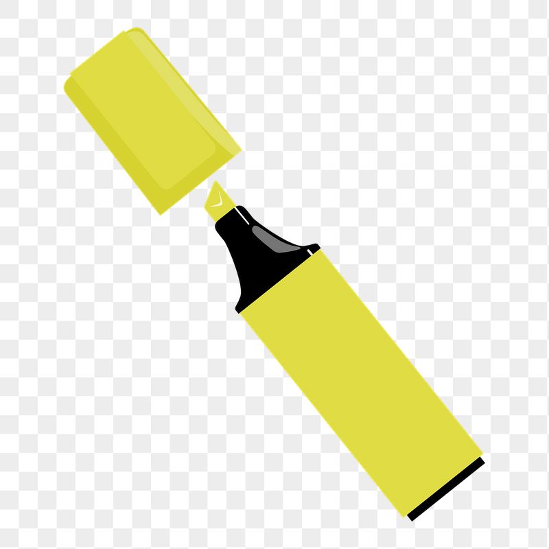 PNG yellow highlighter marker sticker, | Free PNG - rawpixel