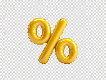 PNG Yellow Inflatable Percentage Symbol