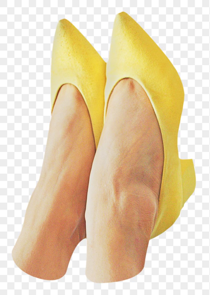 Png Yellow low heels sticker, | Free PNG - rawpixel