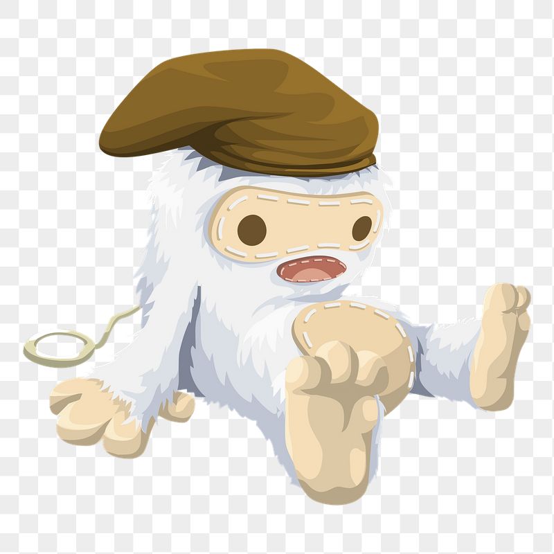 PNG Yeti, pull string doll | Free PNG - rawpixel