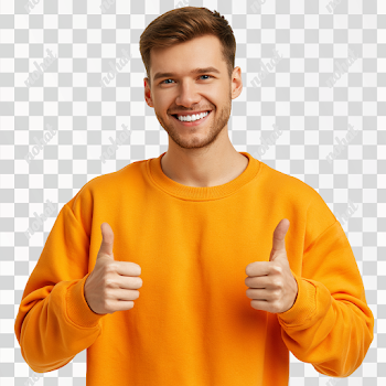 PNG Young Man Thumbs Up Smile