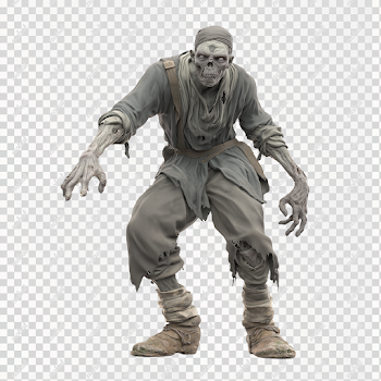 PNG Zombie in Rags - Medieval Peasant Style